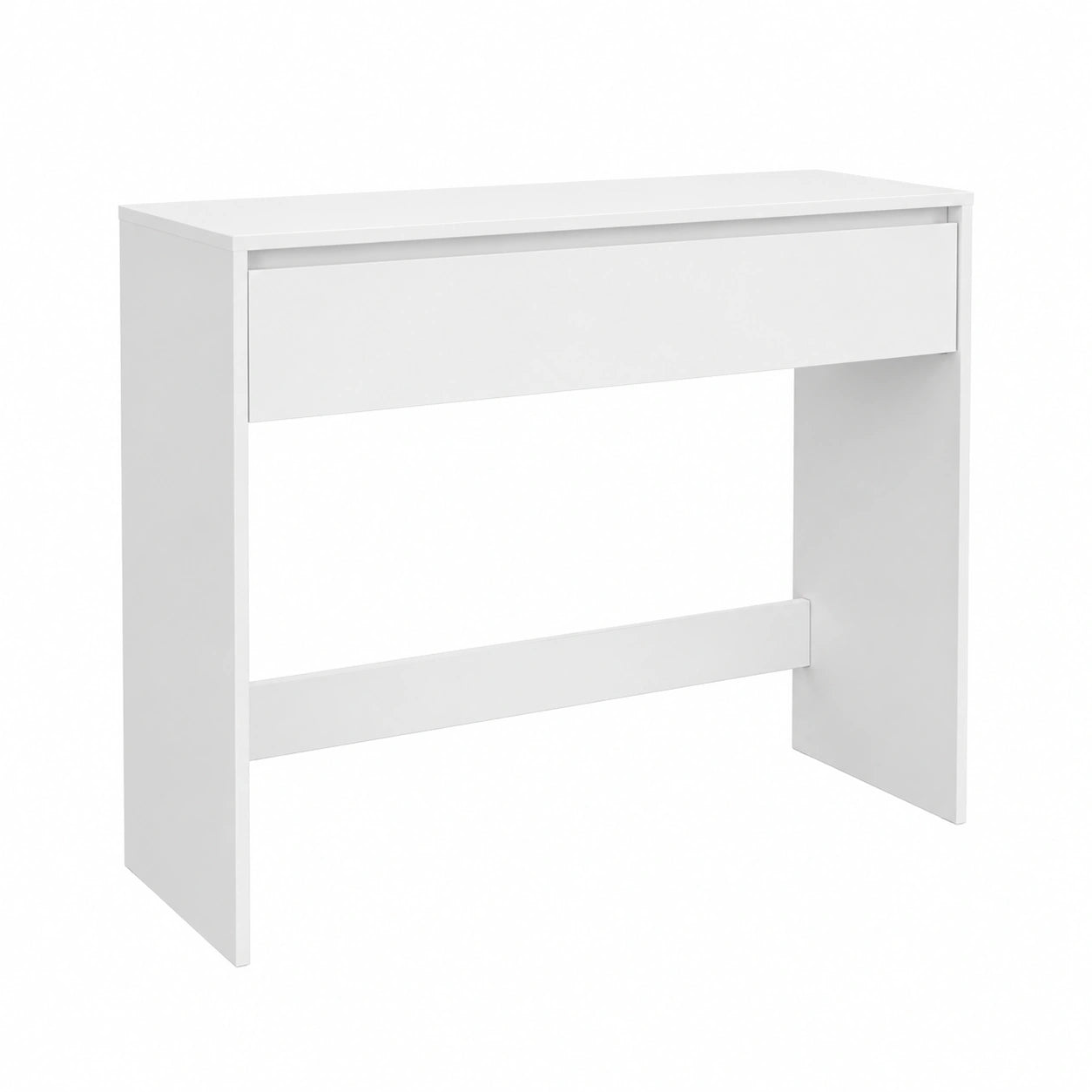 Table console, avec tiroirs, coloris blanc, pour l’entrée ou le salon