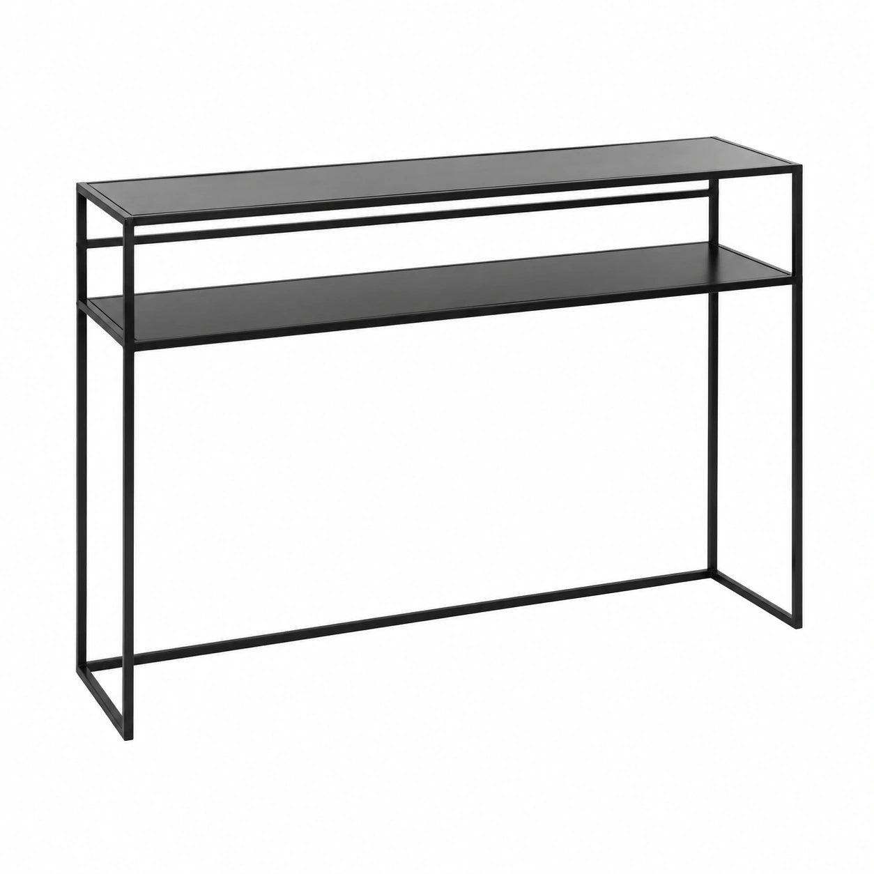 Table console, en métal, coloris noir, pour l’entrée ou le salon