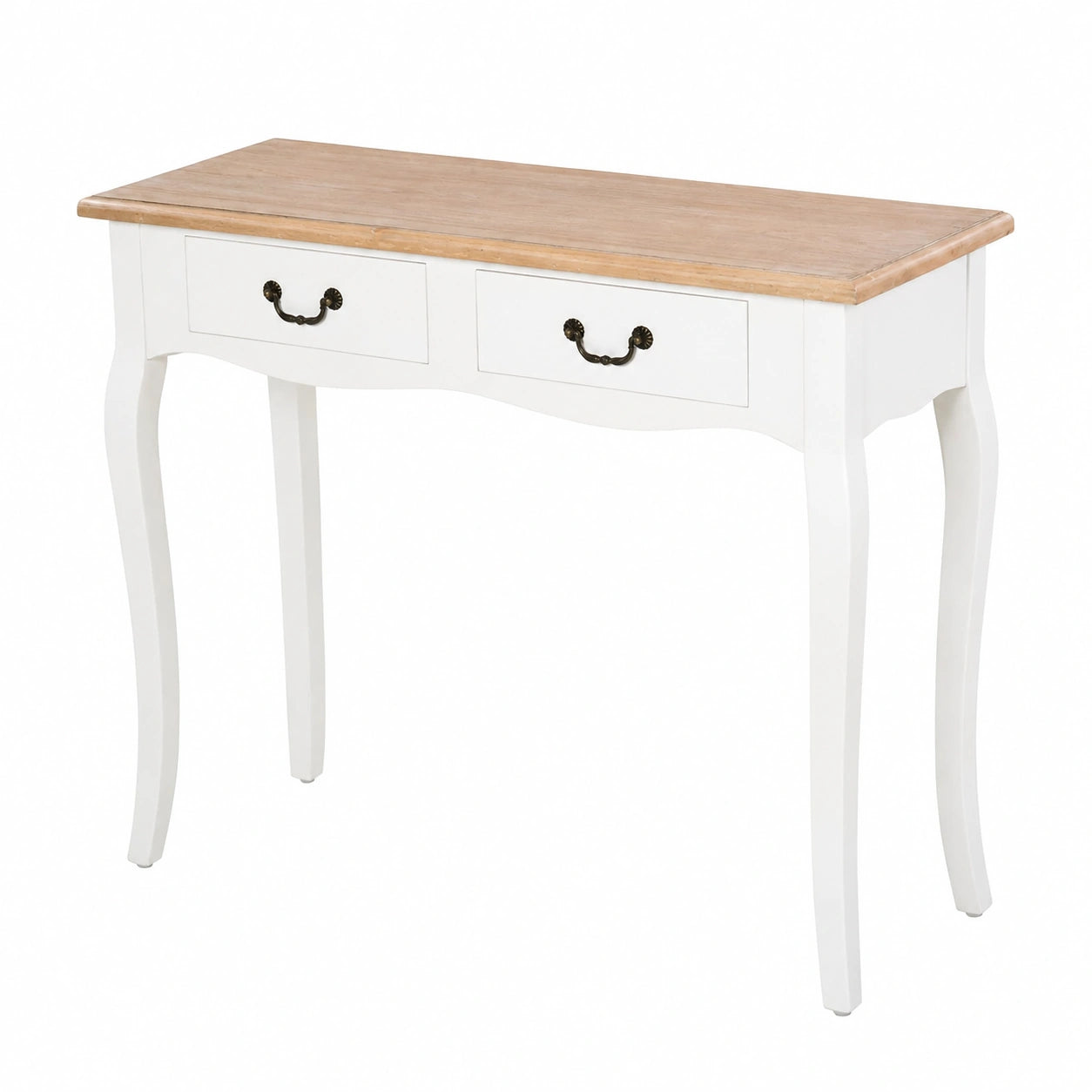 Table, avec tiroirs, coloris blanc, pour les espaces de vie