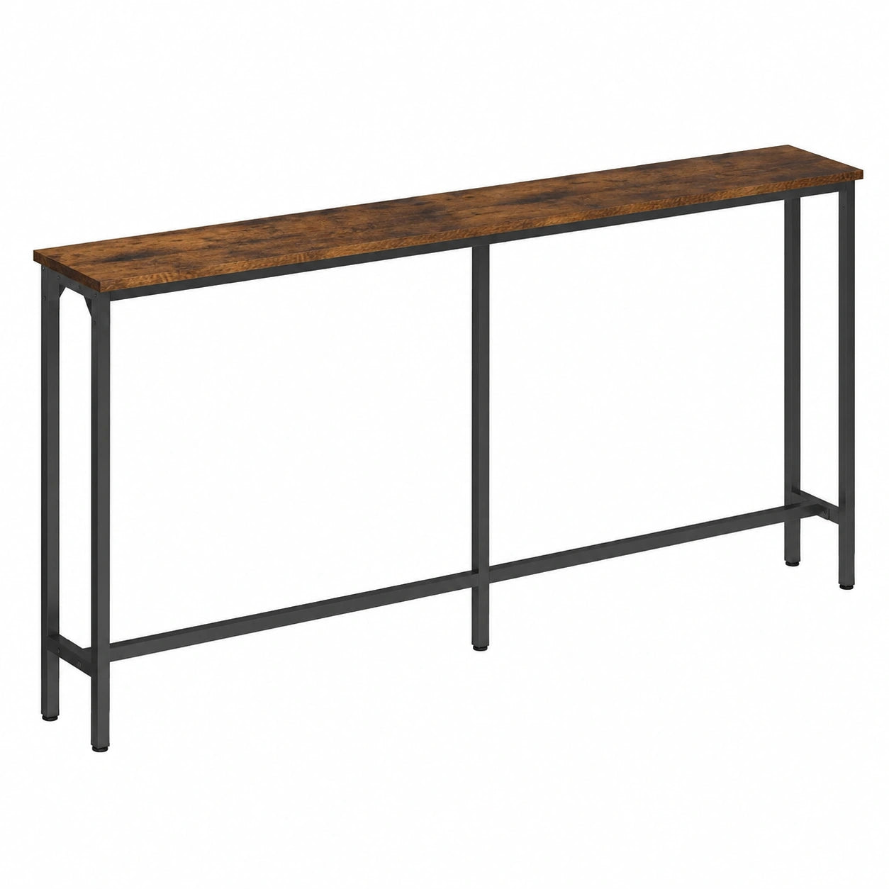 Table, avec prise intégrée, coloris noir et marron, pour les espaces de vie