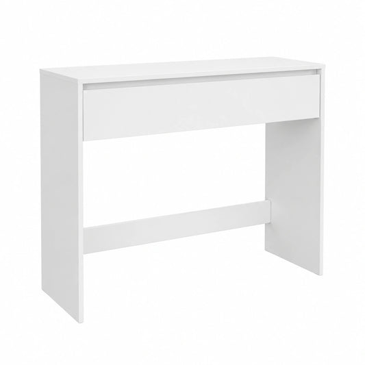 Table console, avec tiroirs, coloris blanc, pour l’entrée ou le salon