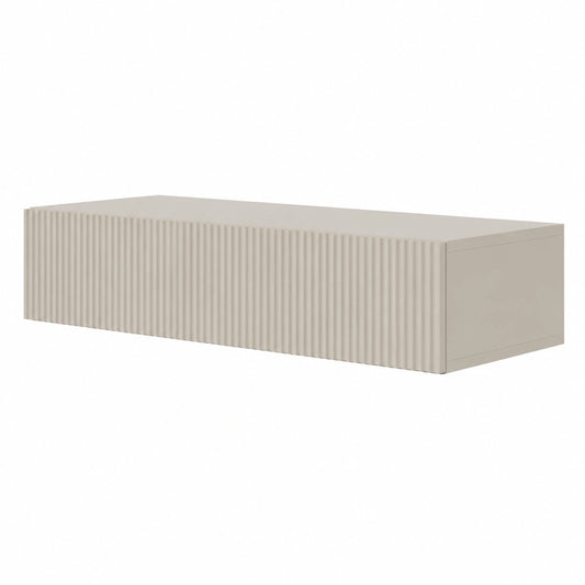 Table, avec tiroirs, 90 x 17 cm, coloris gris et beige, pour les espaces de vie
