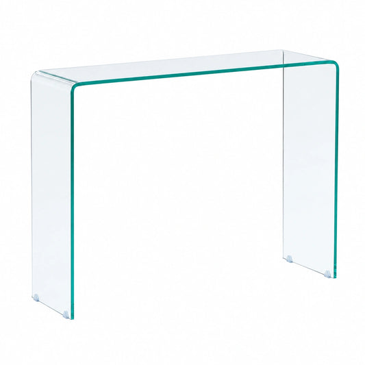 Coiffeuse, en verre, coloris transparent, pour la chambre
