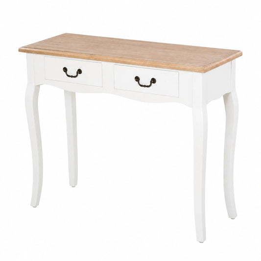 Table, avec tiroirs, coloris blanc, pour les espaces de vie