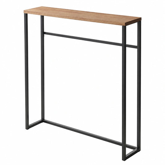 Table, en acier, 60 x 18,5 x 80,5 cm, coloris noir, pour les espaces de vie