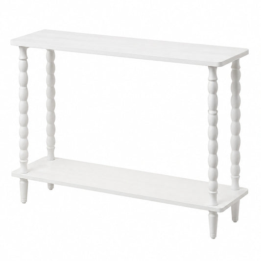 Table, en bois massif, coloris blanc, pour les espaces de vie